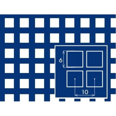 Перфорований лист 1000x2000х1 PC Qg6-10