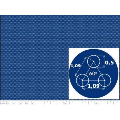 Перфорований лист н/ж 1000x2000х0,5 PA Rv0,5-1,09