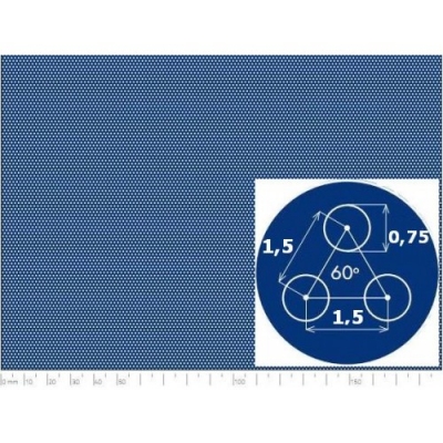 Перфорований лист н/ж 1000x2000х0,6 SPA Rv0,75-1,5